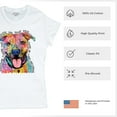thumbnail image 4 of Tee Hunt Dean Russo Pets Art Pit Bull T-Shirt Everyone Has Best Dogs Women's T-Shirt Tee, White, 3X-Large, 4 of 5