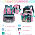 thumbnail image 4 of IvyH 17" Backpack Sequins Love Waterproof Bag with Lunch Bags Pencil Case, 4 of 11