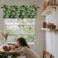 thumbnail image 5 of Summer Palm Tree Valances for Windows Farmhouse Kitchen Curtains Valances Rod Pocket Valance Curtains for Kitchen Windows Nature Green Tropical Plant Leaves Window Valances for Bathroom 54"x18", 5 of 6