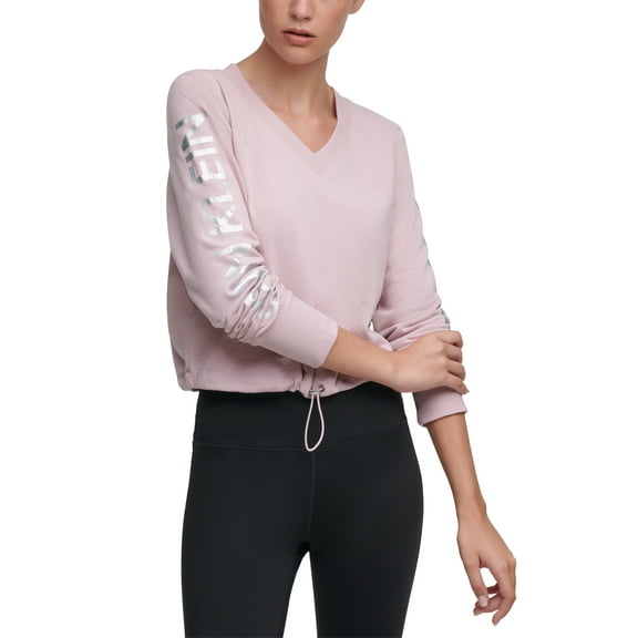 Calvin Klein Womens Metallic Logo Tops Size XL