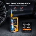 thumbnail image 2 of AstroAI Cordless Tire Inflator Portable Air Compressor 4000mAh, Air Pump for Car Tires, Bicycle, Motorcycle, 150PSI Rechargeable Compact Bike Tire Pump with LED Light & Digital Pressure Gauge, 2 of 12