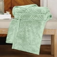 thumbnail image 2 of BNM Fleece Diamond Fluffy Blanket, Twin, Sea Foam, 2 of 7