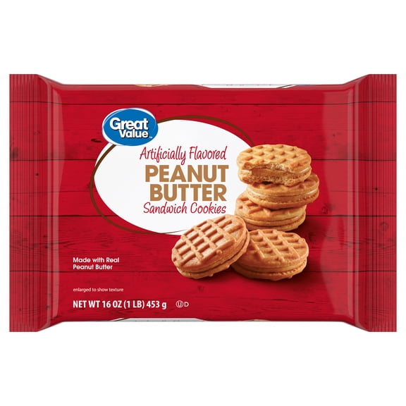 Great Value Peanut Butter Sandwich Cookies, 15.2 Oz.