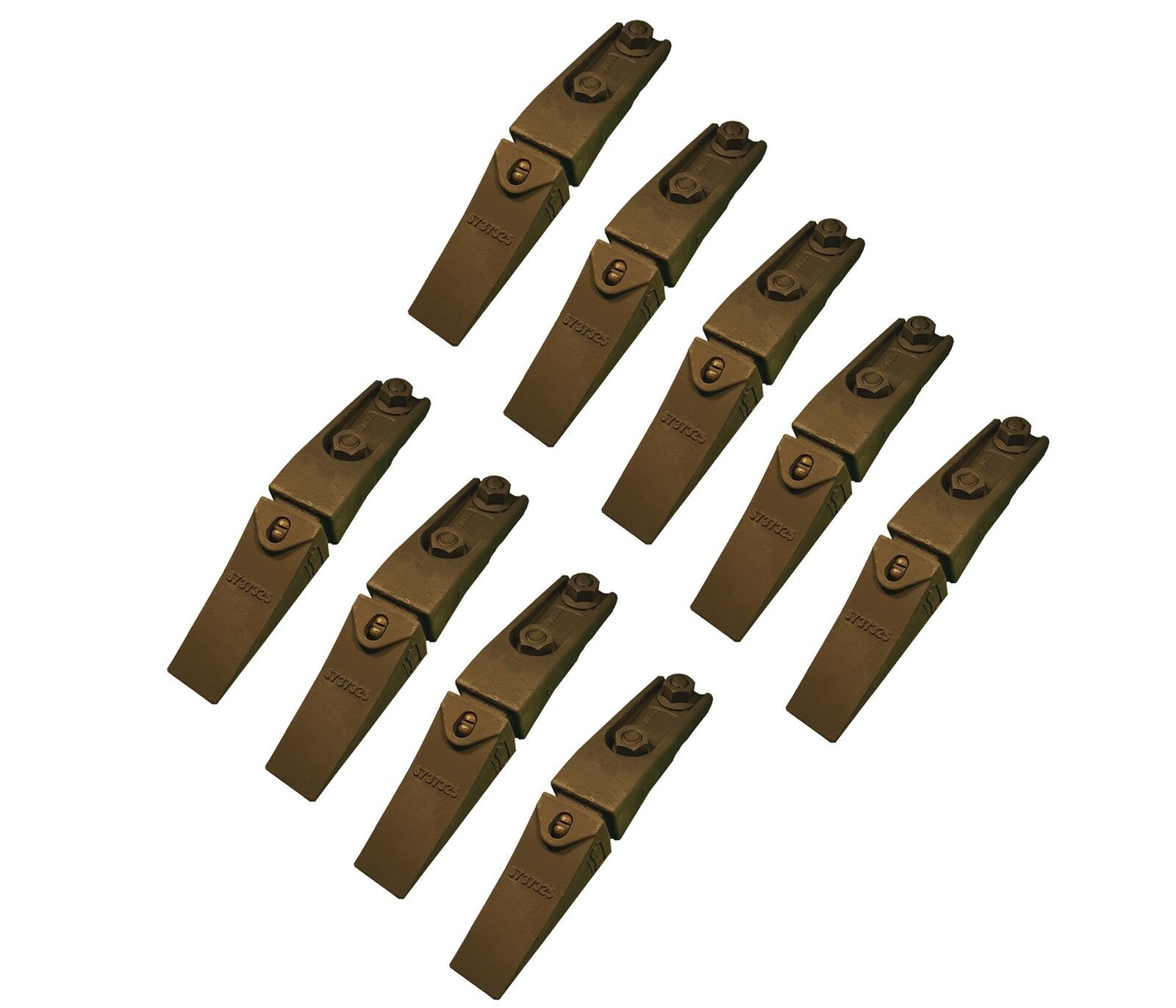 9 Bobcat Style Skid Steer Bucket BoltOn Shanks, Teeth, & Pins