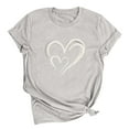 thumbnail image 6 of PNTUTB Fashion Versatile Women's Valentine's Day Print Casual Crew Neck Short Sleeve Comfort Loose T Shirt, 6 of 6