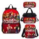 thumbnail image 1 of Mochilas escolares con estampado de dibujos animados para adolescentes, Mochila informal de nailon, Juego de 4 unidades, 1 of 4