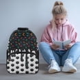 thumbnail image 2 of Yuyamidu Football Bookbag for Kids Middle School Book Bags 6th Grade Black Ice Cream Elementary Backpacks Primary School Bag for Girls Boys 6-8, 2 of 7