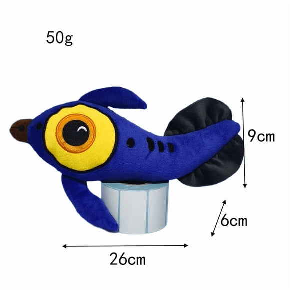 Subnautica Peeper Plush Toy, 10.24 Inch Soft Stuffed Blue Fish Doll, Game Inspired Collectible Plushie, Cute Cuddly Gift for Kids & Fans, 26cm