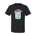 thumbnail image 2 of Wild Bobby, Y'all Is Not Word It's A Word Southern Artsy Jar with Flowers Pop Culture Men's Graphic T-Shirt, Black, Small, 2 of 3