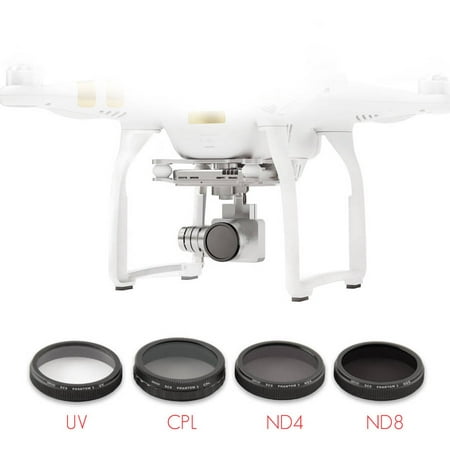 Sky Capture Series 4-Piece Filter Kit for DJI Phantom 3 Professional and Advanced (UV + CPL + ND4 +