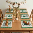 thumbnail image 6 of St. Patrick's Day Placemats Set of 2, Lucky Four Leaf Clovers Plaid Pattern Table Mats Washable Heat-Insulation Non-Slip Place Mats for Kitchen Dinner Table Indoor Outdoor Decor,13x19 Inch Green, 6 of 8
