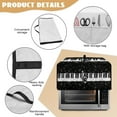thumbnail image 6 of Renewold Toaster Oven Dust Cover with Accessory Pockets Dust Protection Easy Clean Microwave Oven Air Fryer Protector Case Kitchen Accessories, 20.5 x 16.5 x 10 Inches, Piano Keys Musical Notes, 6 of 7