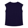 thumbnail image 4 of TiaoBug Men's Workout Tank Tops Sleeveless Cut Off Gym Shirts Athletic Running Beach Vest Navy Blue XXL, 4 of 5