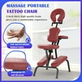 thumbnail image 4 of XgoodX Portable Massage Chair,Foam Therapy Chair Height Adjustable Tattoo Chair,Folding Travel Spa Chairs Face Cradle Salon Massage Chair with Carrying Bag-Burgundy, 4 of 9