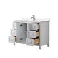 thumbnail image 2 of Wyndham Collection Daria 48" No Mirror Wood Single Bathroom Vanity in White, 2 of 5