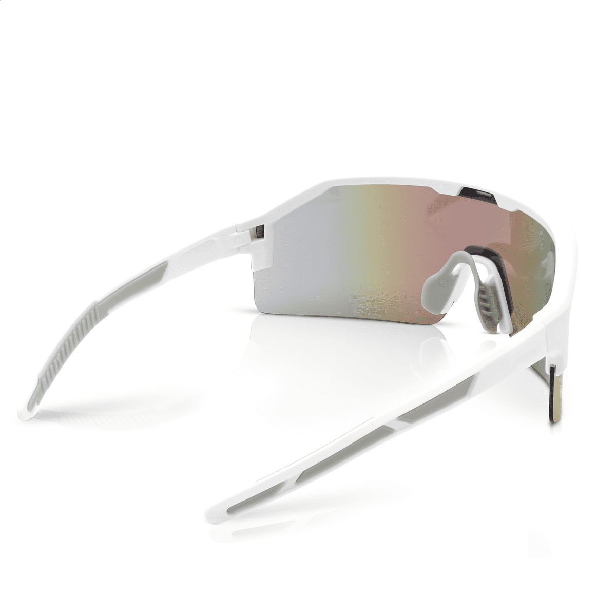 Jackson Safety Safety Glasses - MAXVIEW+ Series - Blue/Green Mirror Lens - White Frame - Hardcoat Anti-Scratch