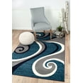 thumbnail image 2 of 2x7; Blue Swirl Design Area Rug; Summit Collection | Rug and Decor Inc., 2 of 2