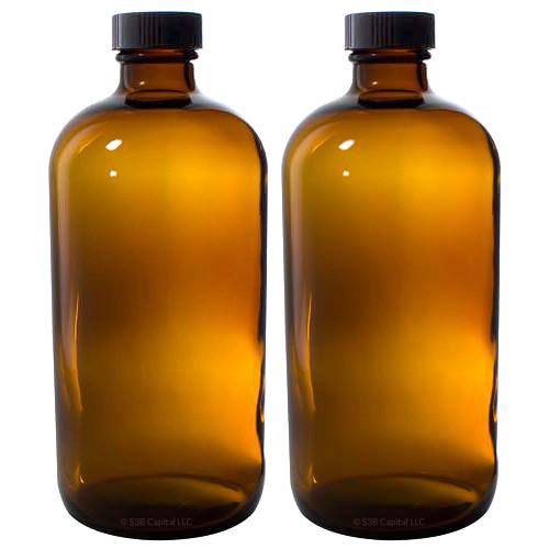 Download Amber Glass Boston Round Bottle With Black Phenolic Cap 8 Oz 250 Ml Walmart Com Walmart Com