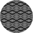 thumbnail image 1 of Ahgly Company Tapis d'Intérieur Rond Lavable en Machine Transitionnel Charbon Noir, 3 Pieds Rond, 1 of 7