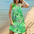 thumbnail image 2 of LYXSSBYX Plus Size Dresses for Curvy Women Women's Round Neck Sleeveless Gradient Tie Dyed Beach Dress, 2 of 9