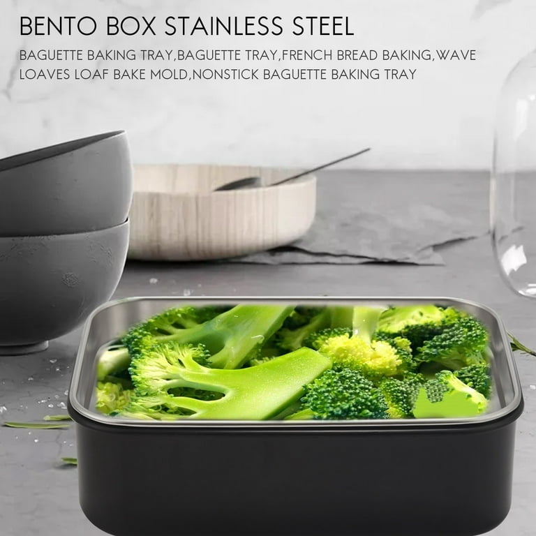 304 Stainless Steel Kitchen Food Tray Container With Lid For Meal