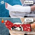 thumbnail image 7 of COEQINE Christmas Black Cat Leg Cast Cover Set of 2 Stretch Fabric Leg Cast Protector-S Outdoor Protection Leg Cover Short Foot Cast Cover Christmas Decorative Leg Plaster Cover, 7 of 7