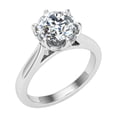 thumbnail image 3 of Dash Jewel 1.8 Ct Round Cut Lab-Created Diamond Engagement Ring - 14K White Gold Plated Prong Setting for Women - Exquisite Wedding Jewelry - Unique Gift for Her - Striking Design Rings Gifts, 3 of 6