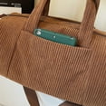 thumbnail image 4 of Stylish Solid Color Corduroy Duffle Bag Spacious and Easy to Carry for Commuting, 4 of 20
