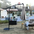thumbnail image 4 of 10ft Solar LED Offset Umbrella with 180g Polyester Fabric / Offers Water Resistance, 4 of 7