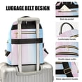 thumbnail image 3 of FORMRS Mini Backpack Purse for Women Quilted Travel Daypack Casual Shoulder Bag, Light Blue Stripes, 3 of 7