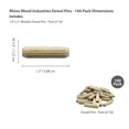 thumbnail image 2 of 1/2" x 2" - 100 Pack Wooden Dowel Pins - Kiln Dried, Fluted, 2 of 5