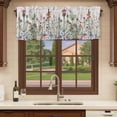 thumbnail image 6 of Spring Floral Curtain Valances for Windows, Kitchen Valance Window Treatments Panel 2 Pack, Country Botanical Watercolor Botanical Rod Pocket Short Curtains for Bathroom Bedroom 42 x 12 Inch, 6 of 8