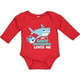 thumbnail image 3 of Inktastic My Great Grandma Loves Me with Cute Sharks Boys or Girls Long Sleeve Baby Bodysuit, 3 of 5