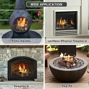 ATR ART to REAL 9 Pcs Fake Gas Fireplace Logs,Ceramic Wood Log Sets for Indoor or Outdoor Fire Pit