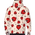thumbnail image 7 of Lsque Red Ladybug Pattern Casual Men's Hoodie,Hooded Sweatshirt with Kangaroo Pocket,Pullover Hoodie-Medium, 7 of 7