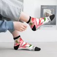 thumbnail image 6 of Uemuo Watercolor Tropical Gnomes Printed Crew Socks, Moisture-Wicking Socks, Athletic Socks for Men Breathable Cushion Socks Casual Sport Socks for Running Traveling, 6 of 6