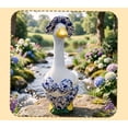 thumbnail image 3 of Porch Goose Summer Outfit 3 Piece Floral Print Set with Sun Hat Bikini Top and Skirt Fits 19-23 Inch Geese for Front Porch Patio Decor, 3 of 6