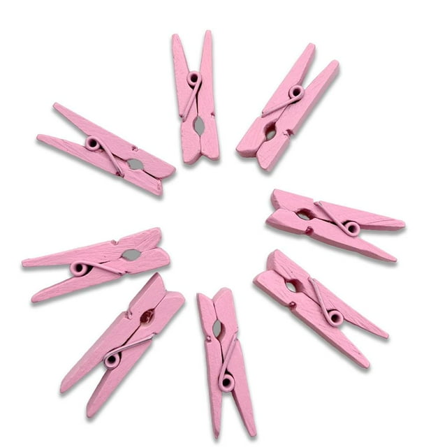 Clavijas de Tarjeta de Artesanía Kearding 100 Piezas Clips de Imagen Rosa