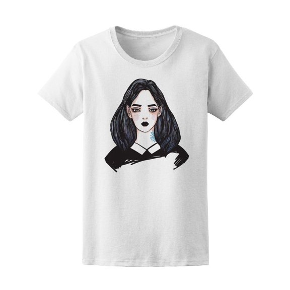Beautiful Dark Lady Sketch Tee Women's -Image by Shutterstock
