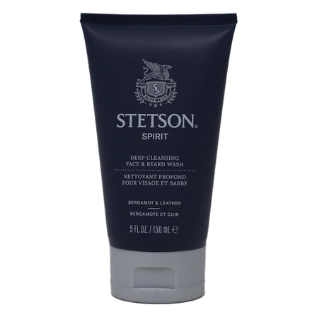 Stetson Spirit Deep Cleansing Face & Beard Wash Bergamot & Leather 5oz/150ml