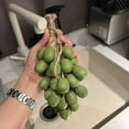thumbnail image 1 of Accesorios de baño Camiseta verde Racimos de uva de imitación Jabón hecho a mano Regalo de compañía Lavado de cara Adornos de baño Jabón Jabón de cera de uvas, 1 of 8
