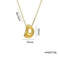 thumbnail image 1 of Collar Colgante Inicial, Dije Alfabético, Joyería en Aleación con Baño Electrolítico con Letra para Mujeres, Niñas, 1 of 2