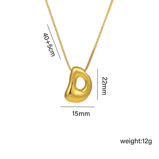 Collar Colgante Inicial, Dije Alfabético, Joyería en Aleación con Baño Electrolítico con Letra para Mujeres, Niñas