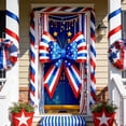 thumbnail image 6 of 4th of July Door Cover Decoration,250 Anniversary Patriotic Door Cover,Red Blue and White American Flag Bow Door Banner,Veterans Day Memorial Day Decor,Independence Day Party Supplies(2D, 35x70 inch), 6 of 6