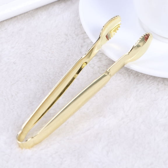 OUNONA 2-Pack Stainless Steel Snack Tongs for Food Handling, Kitchen Utensils for Household and Family Use