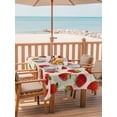 thumbnail image 2 of Outdoor Tablecloth with Umbrella Hole for Patio/Picnic/Party/Camping, Summer Red Strawberry Waterproof Table Cloth Rectangle Table Cover Washable, Garden Fruits Farmhouse Rustic (52"x 70"), 2 of 9