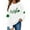 White, variant on VgaVtl Long Sleeve Sweatshirt for Women St. Patrick's Day Women's Tops Leisure Elegant Shamrock Going Out Tops,Black 3XL