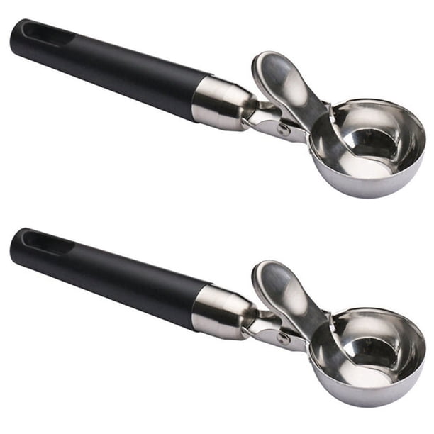 2X Pala para Helado, Pala para Helado con Gatillo de LiberacióN, Pala para Galletas de Metal, Cuchara para Pala para Helado