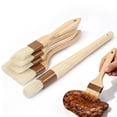 thumbnail image 2 of Natural Wood Handle Basting Brushes, Pastry and Oil Brush for Grilling and Baking, Soft Bristle Food Brush for Kitchen Cooking, BBQ and Baking Accessory, 2 of 9