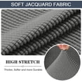 thumbnail image 5 of CHUNTIAN Stretch Ottoman Covers, Soft Square Ottoman Slipcover Jacquard Storage Stool Cover Footstool Slipcover for Living Room Furniture Protector (Navy), 5 of 5